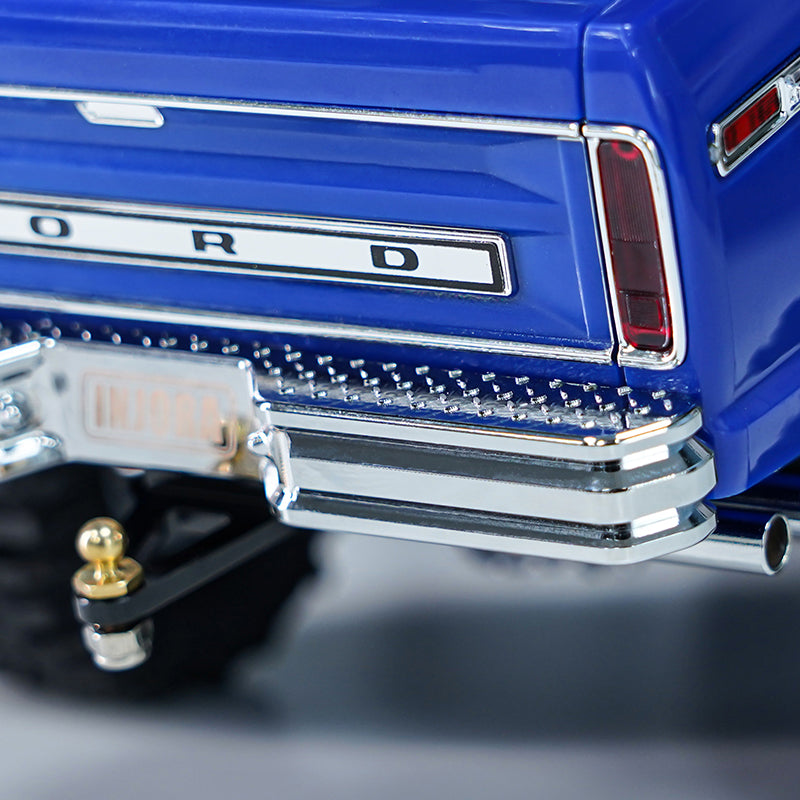 INJORA CNC Aluminum Front Rear Bumper with Dual Exhaust for 1/18 TRX4M High Trail F150 18 INJORA CNC Aluminum Front Rear Bumper with Dual Exhaust for 1/18 TRX4M High Trail F150
