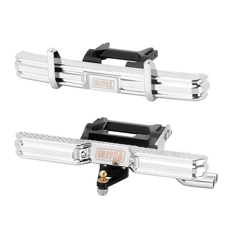 INJORA CNC Aluminum Front Rear Bumper with Dual Exhaust for 1/18 TRX4M High Trail F150 3 INJORA CNC Aluminum Front Rear Bumper with Dual Exhaust for 1/18 TRX4M High Trail F150