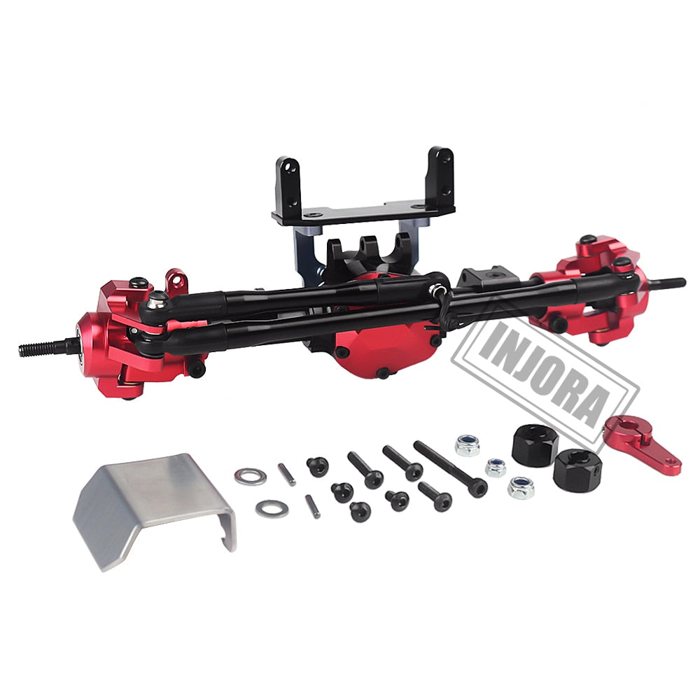 INJORA CNC Metal Front / Rear Axle with Protector for Axial SCX10 II 90046 (YQCQ-02)