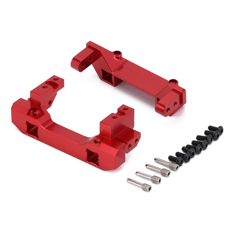 INJORA CNC Red Front & Rear Bumper Mount Servo Stand for Traxxas TRX-4 8237 3 INJORA CNC Red Front & Rear Bumper Mount Servo Stand for Traxxas TRX-4 8237