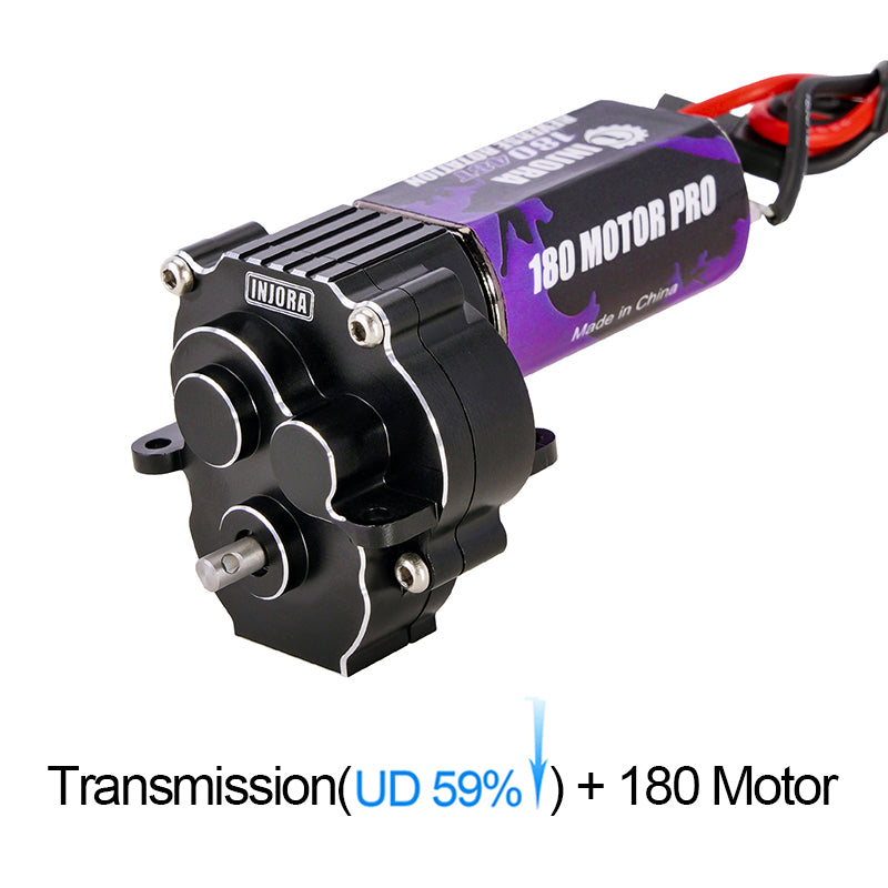 INJORA Complete Transmission with 180 Brushed Motor for 1/18 TRX4M 3 INJORA Complete Transmission with 180 Brushed Motor for 1/18 TRX4M