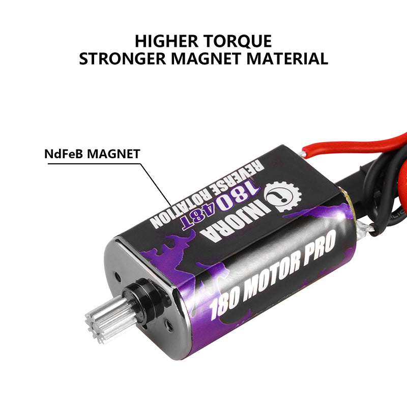 INJORA Complete Transmission with 180 Brushed Motor for 1/18 TRX4M 6 INJORA Complete Transmission with 180 Brushed Motor for 1/18 TRX4M
