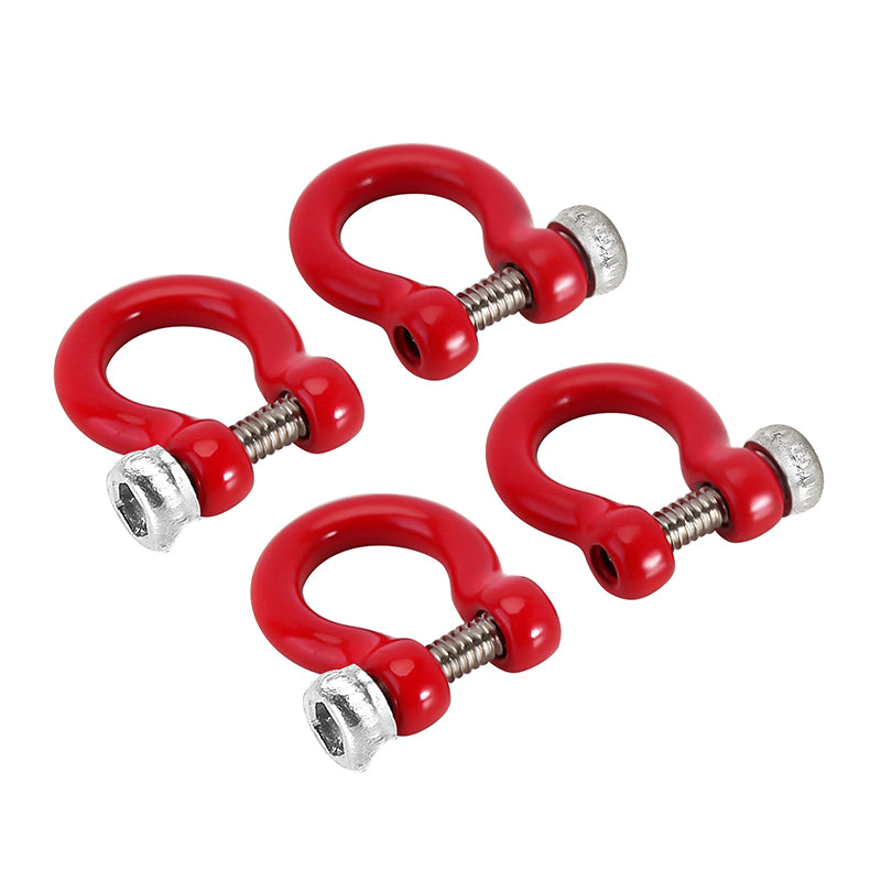 INJORA D Rings Tow Hooks with M1.4 Screws for FCX18 LC80 TRX4M Defender 4 INJORA D Rings Tow Hooks with M1.4 Screws for FCX18 LC80 TRX4M Defender