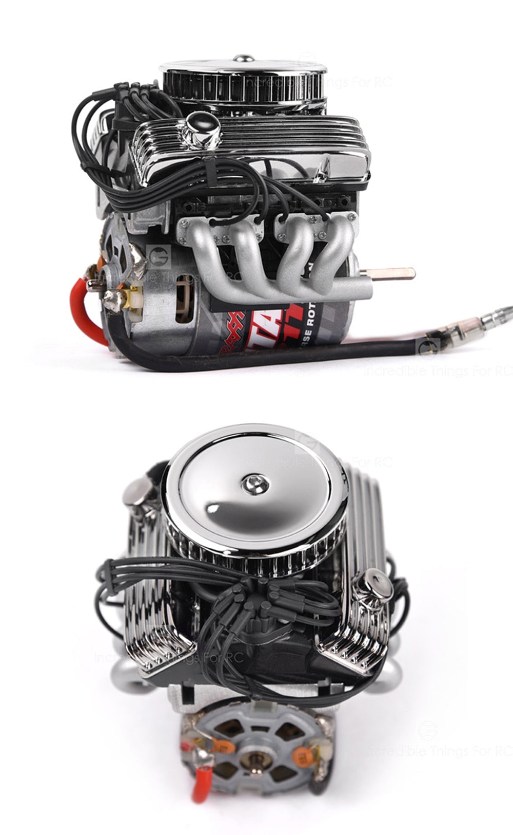 INJORA F82 V8 Simulate Engine Motor Cooling Fans Radiator for 1/10 RC Crawler 12 INJORA F82 V8 Simulate Engine Motor Cooling Fans Radiator for 1/10 RC Crawler