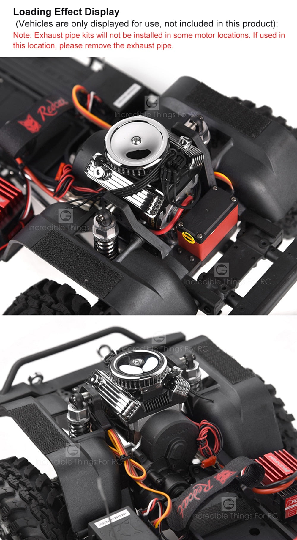 INJORA F82 V8 Simulate Engine Motor Cooling Fans Radiator for 1/10 RC Crawler 15 INJORA F82 V8 Simulate Engine Motor Cooling Fans Radiator for 1/10 RC Crawler