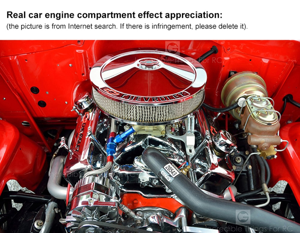 INJORA F82 V8 Simulate Engine Motor Cooling Fans Radiator for 1/10 RC Crawler 17 INJORA F82 V8 Simulate Engine Motor Cooling Fans Radiator for 1/10 RC Crawler