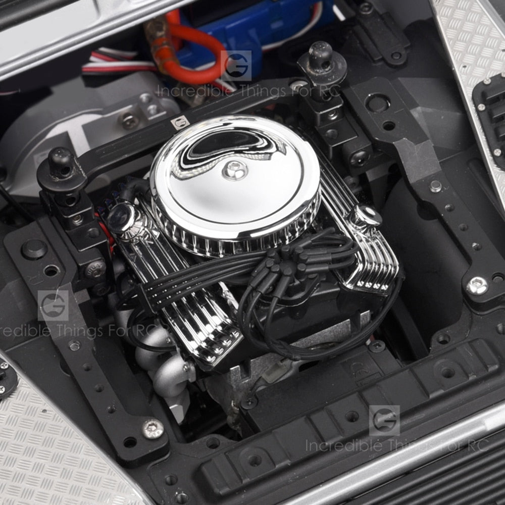 INJORA F82 V8 Simulate Engine Motor Cooling Fans Radiator for 1/10 RC Crawler 28 INJORA F82 V8 Simulate Engine Motor Cooling Fans Radiator for 1/10 RC Crawler