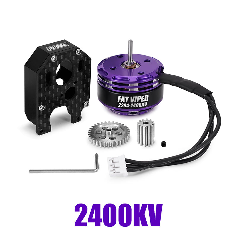 INJORA Fat Viper 2204 Brushless Outrunner Motor with Mount for 1/24 SCX24 3 INJORA Fat Viper 2204 Brushless Outrunner Motor with Mount for 1/24 SCX24