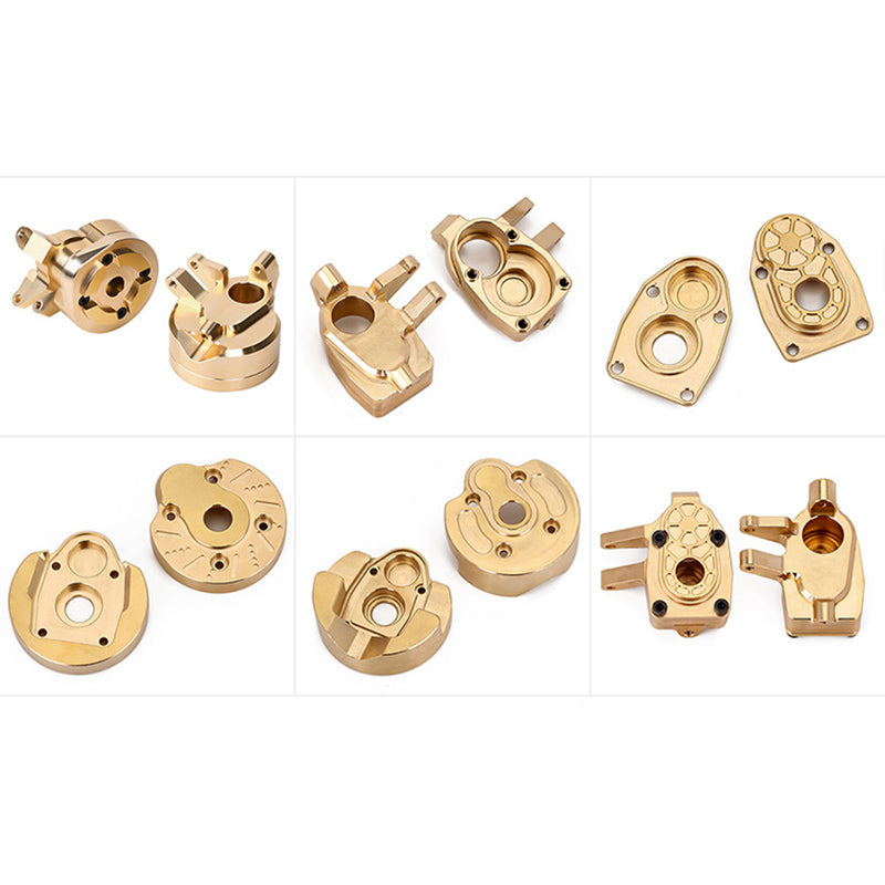 INJORA Heavy Duty Brass Portal Steering Knuckle for Axial SCX10 III Capra 1.9