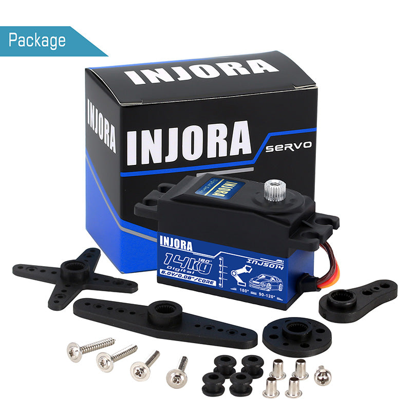 INJORA INJS014 14KG Metal Gear Digital Low Profile Servo for 1/10 RC Car 9 INJORA INJS014 14KG Metal Gear Digital Low Profile Servo for 1/10 RC Car