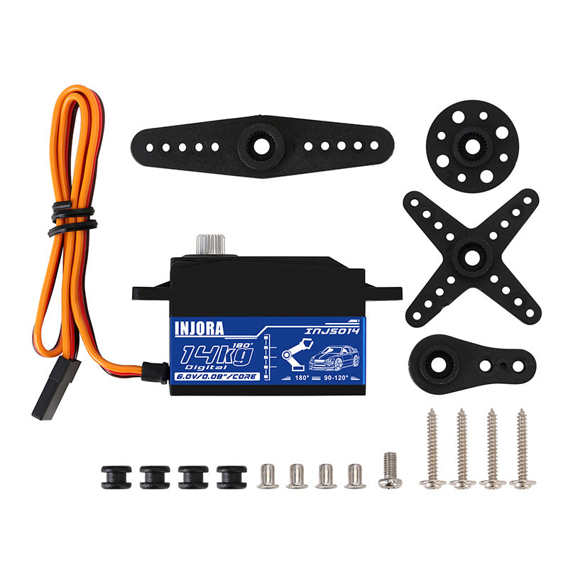 INJORA INJS014 14KG Metal Gear Digital Low Profile Servo for 1/10 RC Car 10 INJORA INJS014 14KG Metal Gear Digital Low Profile Servo for 1/10 RC Car