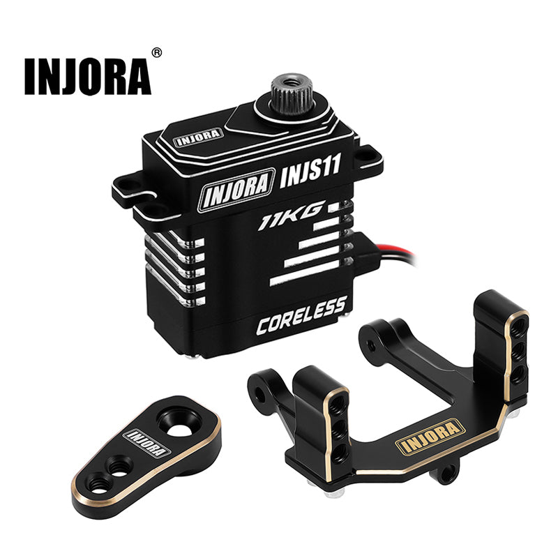 INJORA INJS11 Servo with Brass Servo Mount & Horn for 1/18 Redcat Ascent-18