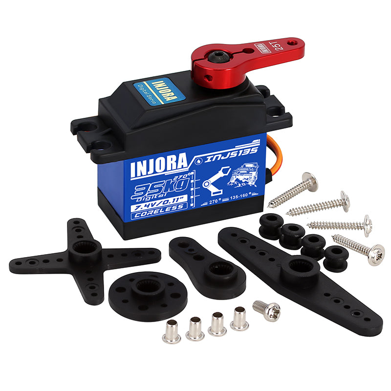 INJORA INJS135 35KG Waterproof Large Torque Digital Coreless Servo for RC Model (270 degrees) 17 INJORA INJS135 35KG Waterproof Large Torque Digital Coreless Servo for RC Model (270 degrees)