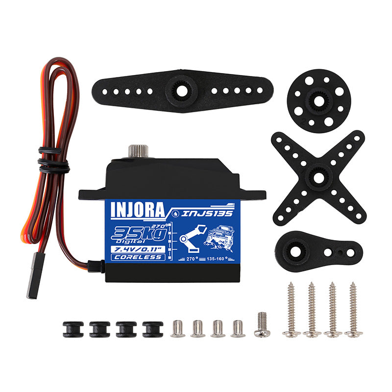 INJORA INJS135 35KG Waterproof Large Torque Digital Coreless Servo for RC Model (270 degrees) 4 INJORA INJS135 35KG Waterproof Large Torque Digital Coreless Servo for RC Model (270 degrees)