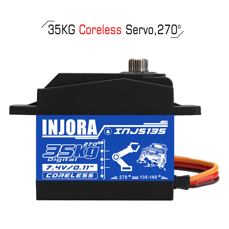 INJORA INJS135 35KG Waterproof Large Torque Digital Coreless Servo for RC Model (270 degrees) 6 INJORA INJS135 35KG Waterproof Large Torque Digital Coreless Servo for RC Model (270 degrees)