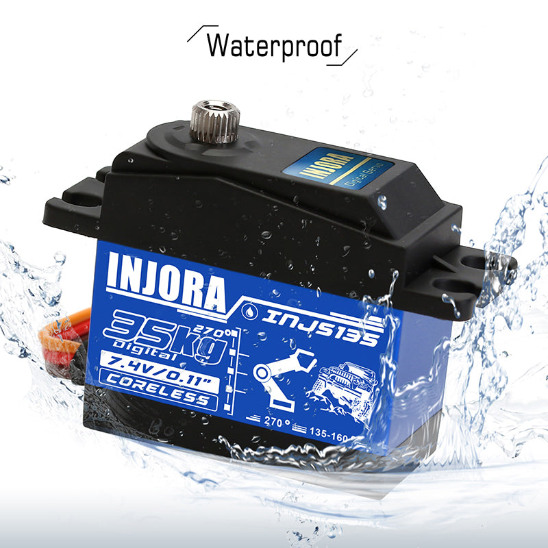 INJORA INJS135 35KG Waterproof Large Torque Digital Coreless Servo for RC Model (270 degrees) 7 INJORA INJS135 35KG Waterproof Large Torque Digital Coreless Servo for RC Model (270 degrees)