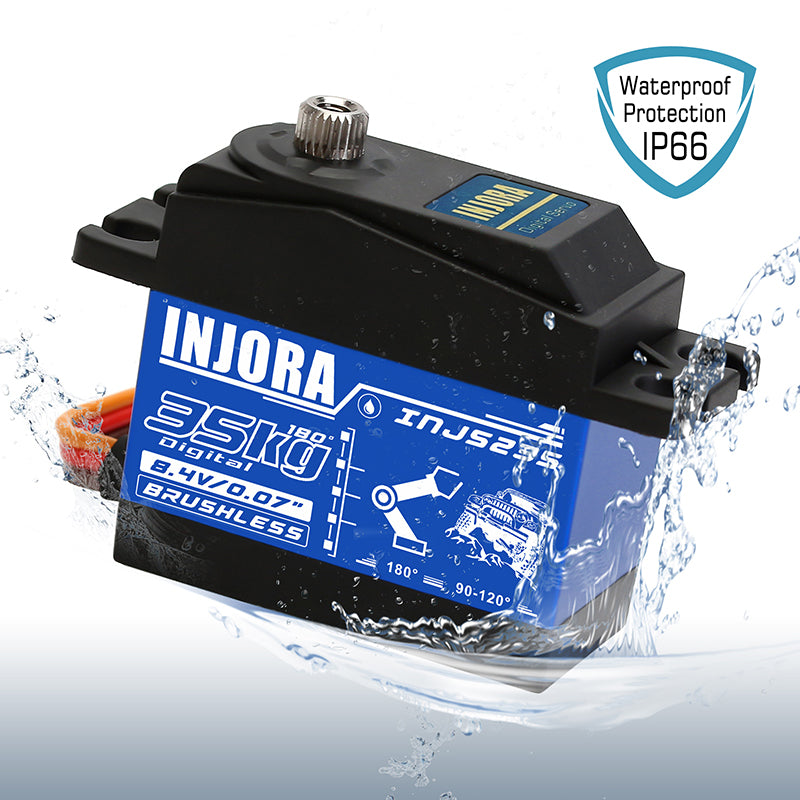 INJORA INJS235 35KG Waterproof Brushless Servo Large Torque Digital Servo 9 INJORA INJS235 35KG Waterproof Brushless Servo Large Torque Digital Servo