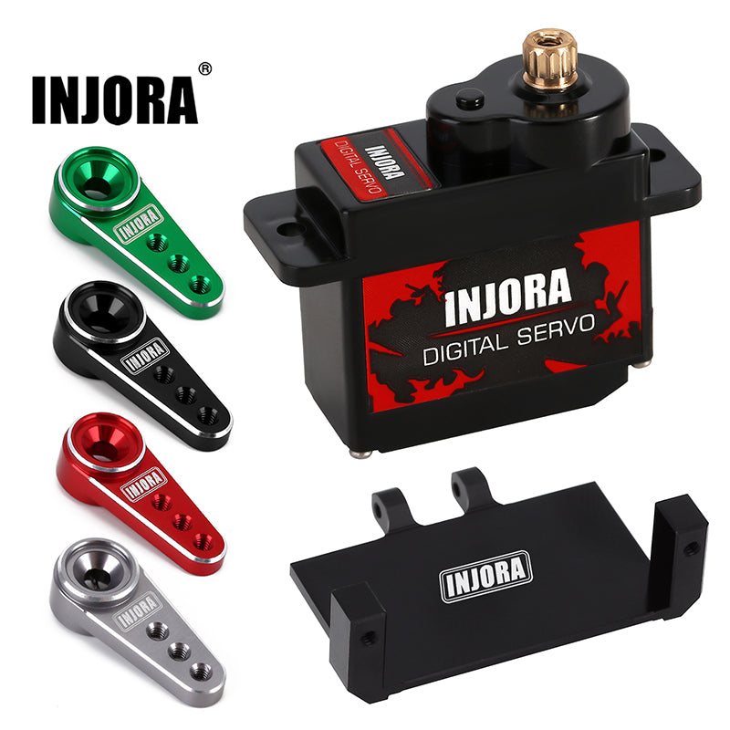 INJORA INS012G 12g Digital Servo with Mount & 15T Metal Arm for Axial SCX24 AX24