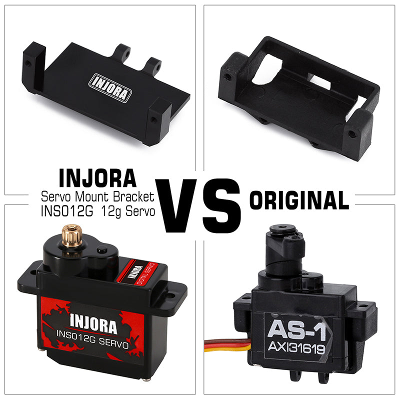 INJORA INS012G 12g Digital Servo with Mount & 15T Metal Arm for Axial SCX24 AX24 18 INJORA INS012G 12g Digital Servo with Mount & 15T Metal Arm for Axial SCX24 AX24