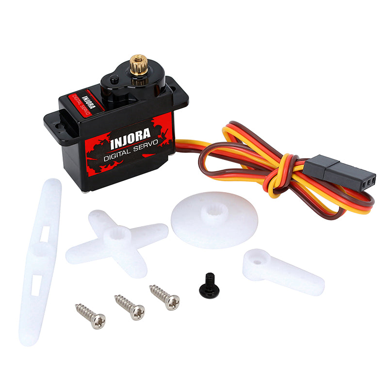 INJORA INS012G 12g Digital Servo with Mount & 15T Metal Arm for Axial SCX24 AX24 3 INJORA INS012G 12g Digital Servo with Mount & 15T Metal Arm for Axial SCX24 AX24