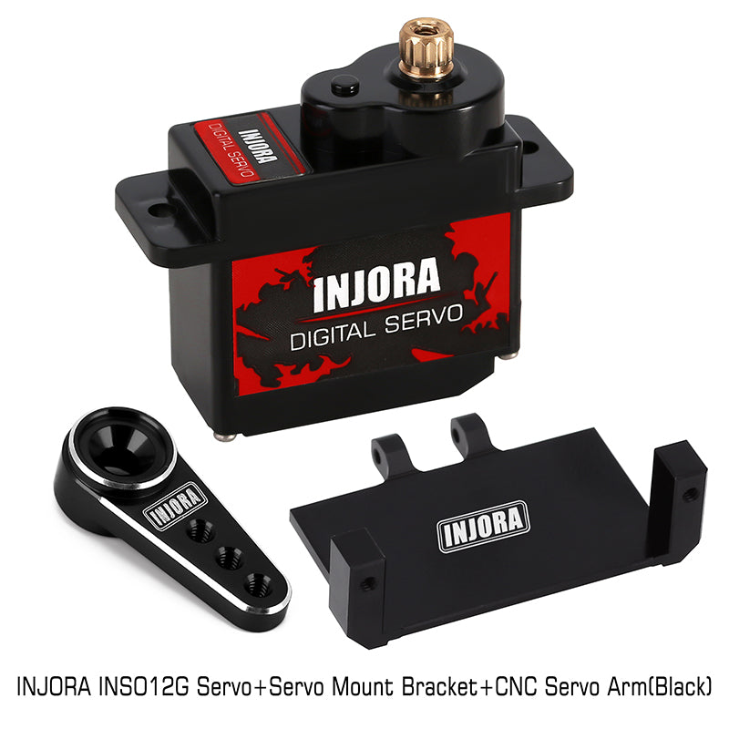 INJORA INS012G 12g Digital Servo with Mount & 15T Metal Arm for Axial SCX24 AX24 30 INJORA INS012G 12g Digital Servo with Mount & 15T Metal Arm for Axial SCX24 AX24