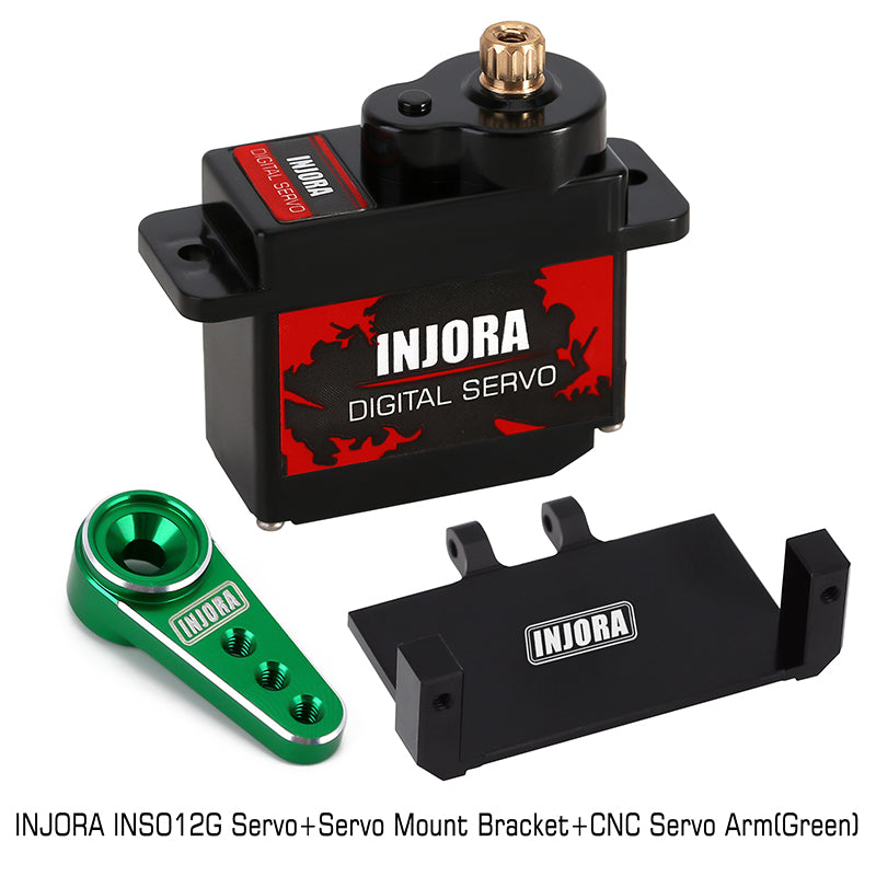 INJORA INS012G 12g Digital Servo with Mount & 15T Metal Arm for Axial SCX24 AX24 32 INJORA INS012G 12g Digital Servo with Mount & 15T Metal Arm for Axial SCX24 AX24