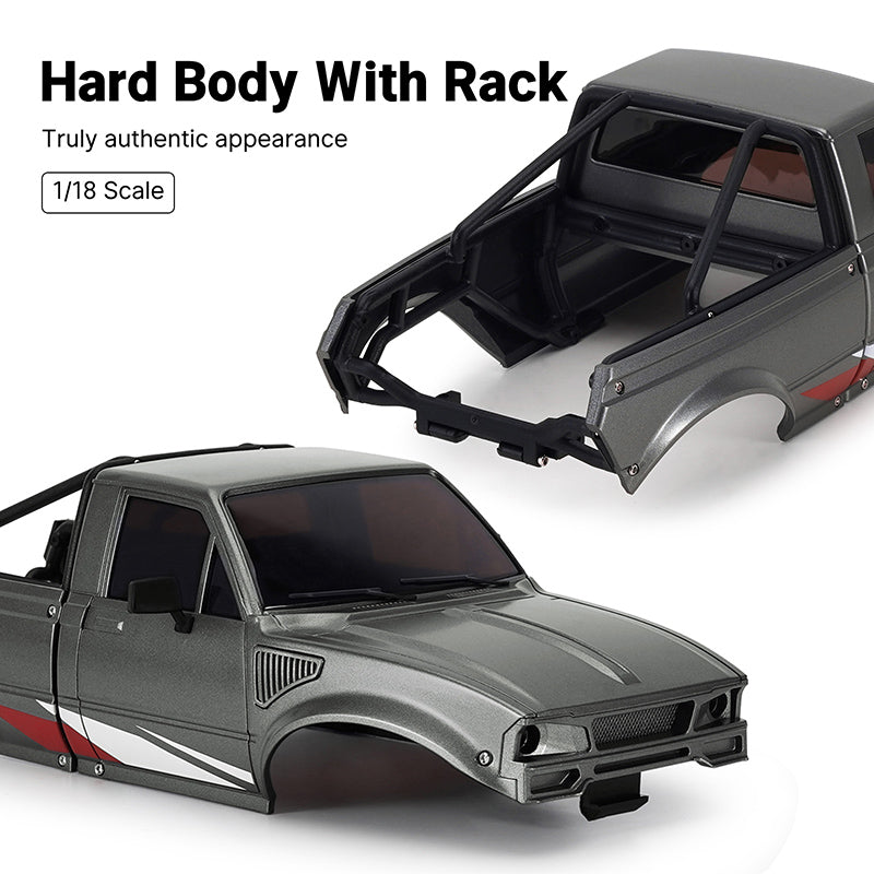 INJORA IR60 Pickup Hard Body with Bed Rack for 1/18 TRX4M Defender Bronco 19 INJORA IR60 Pickup Hard Body with Bed Rack for 1/18 TRX4M Defender Bronco