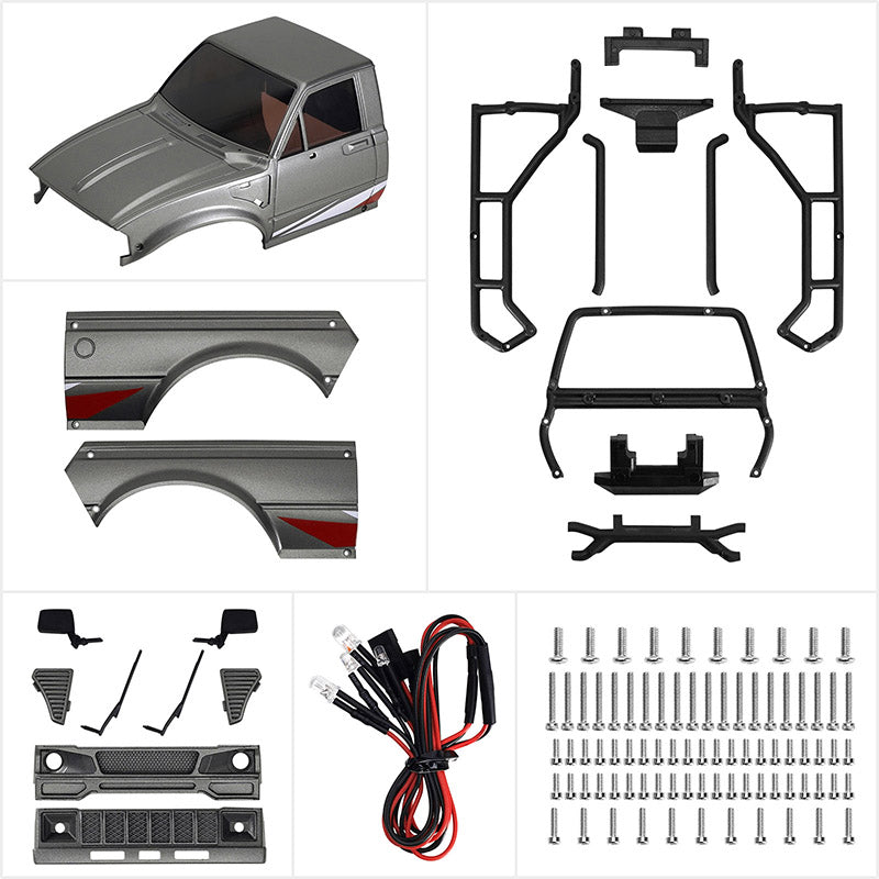 INJORA IR60 Pickup Hard Body with Bed Rack for 1/18 TRX4M Defender Bronco 21 INJORA IR60 Pickup Hard Body with Bed Rack for 1/18 TRX4M Defender Bronco