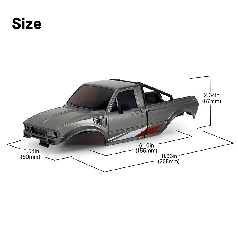 INJORA IR60 Pickup Hard Body with Bed Rack for 1/18 TRX4M Defender Bronco 22 INJORA IR60 Pickup Hard Body with Bed Rack for 1/18 TRX4M Defender Bronco