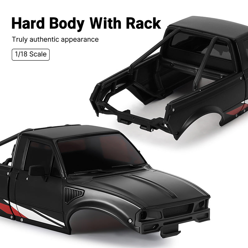 INJORA IR60 Pickup Hard Body with Bed Rack for 1/18 TRX4M Defender Bronco 27 INJORA IR60 Pickup Hard Body with Bed Rack for 1/18 TRX4M Defender Bronco