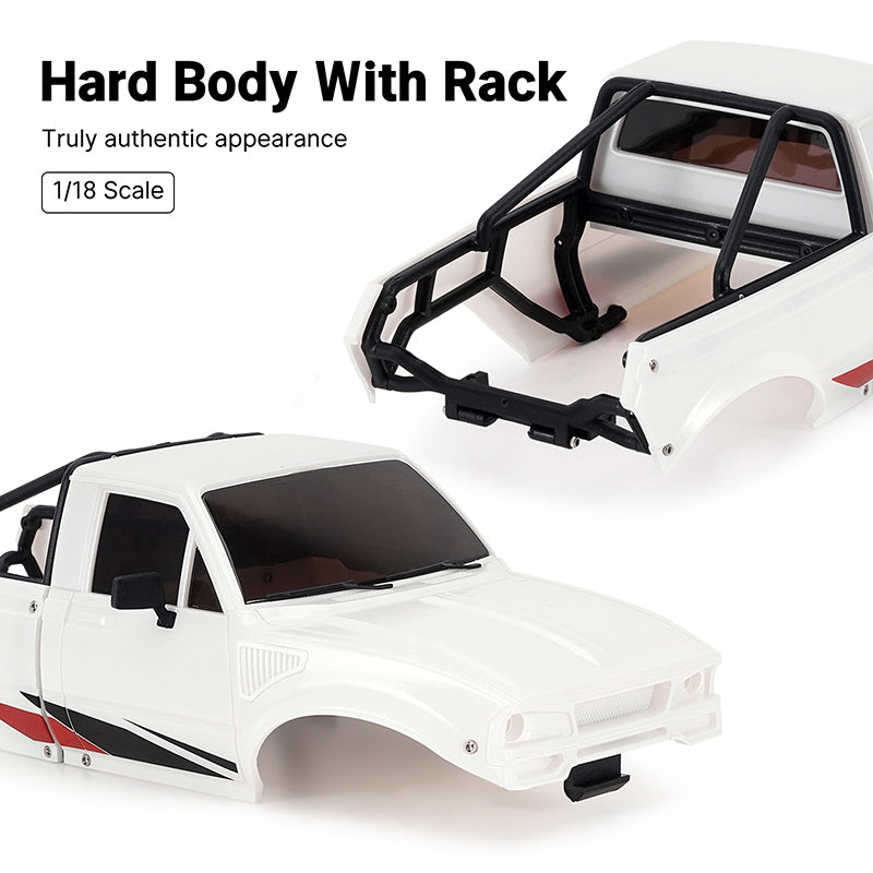INJORA IR60 Pickup Hard Body with Bed Rack for 1/18 TRX4M Defender Bronco 35 INJORA IR60 Pickup Hard Body with Bed Rack for 1/18 TRX4M Defender Bronco