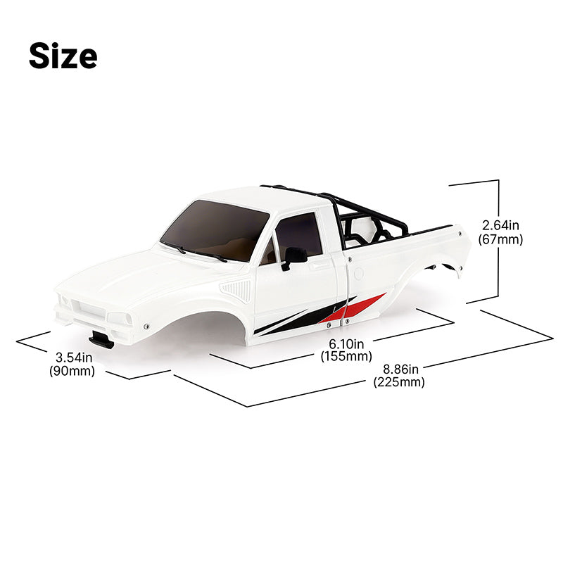 INJORA IR60 Pickup Hard Body with Bed Rack for 1/18 TRX4M Defender Bronco 38 INJORA IR60 Pickup Hard Body with Bed Rack for 1/18 TRX4M Defender Bronco