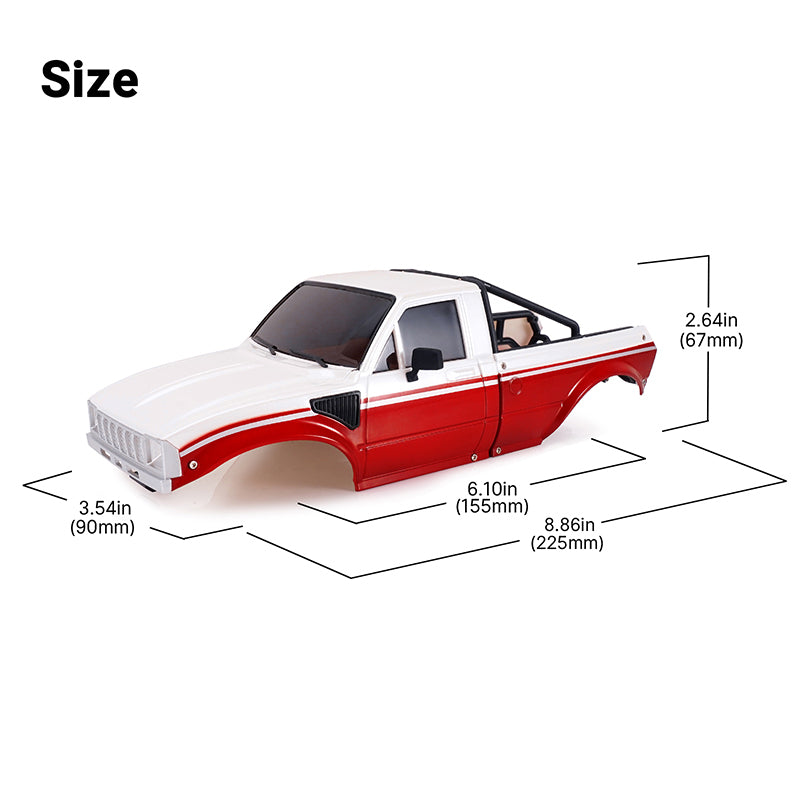 INJORA IR60 Pickup Hard Body with Bed Rack for 1/18 TRX4M Defender Bronco 46 INJORA IR60 Pickup Hard Body with Bed Rack for 1/18 TRX4M Defender Bronco