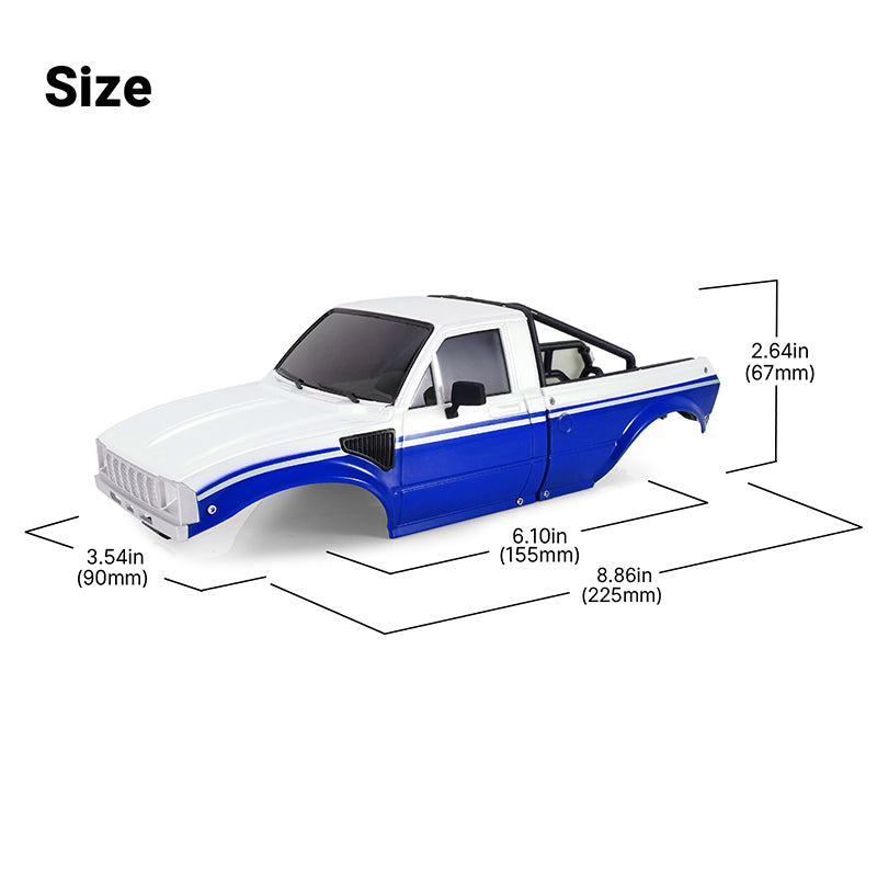 INJORA IR60 Pickup Hard Body with Bed Rack for 1/18 TRX4M Defender Bronco 56 INJORA IR60 Pickup Hard Body with Bed Rack for 1/18 TRX4M Defender Bronco