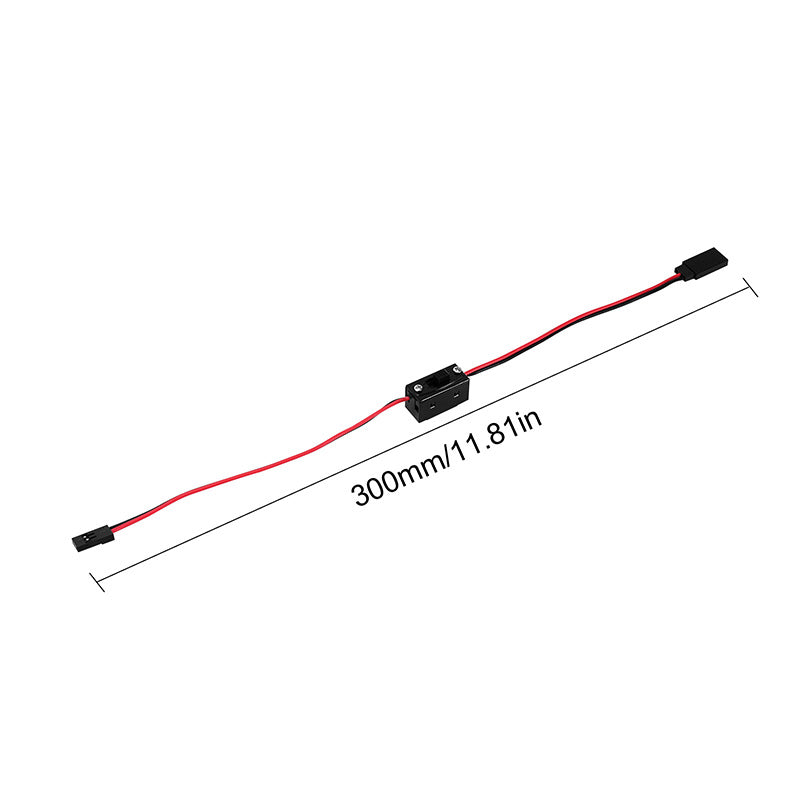 INJORA JR Style 2-pin Cable Power Switch for RC Cars (30cm) 3 INJORA JR Style 2-pin Cable Power Switch for RC Cars (30cm)