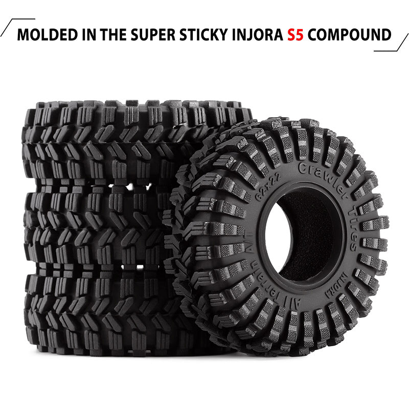 INJORA King Trekker 1.0" A/T Tires (4) (62*22mm) 6 INJORA King Trekker 1.0" A/T Tires (4) (62*22mm)