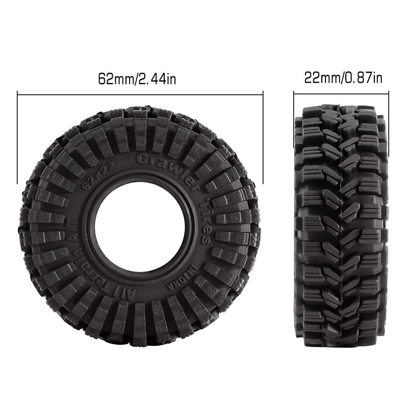 INJORA King Trekker 1.0" A/T Tires (4) (62*22mm) 7 INJORA King Trekker 1.0" A/T Tires (4) (62*22mm)