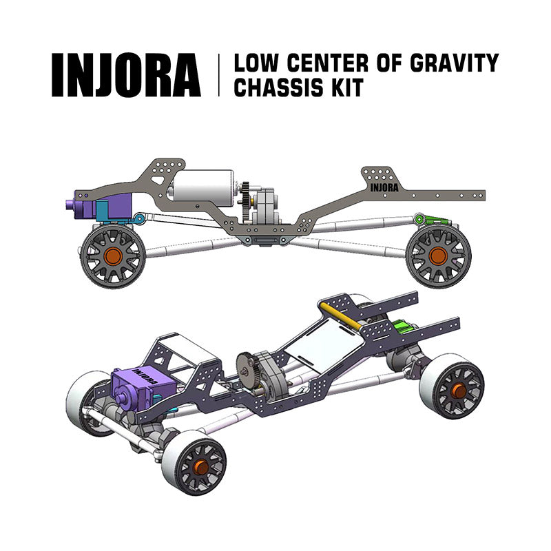 INJORA LCG Carbon Fiber Chassis Kit for 1/24 SCX24 7 INJORA LCG Carbon Fiber Chassis Kit for 1/24 SCX24