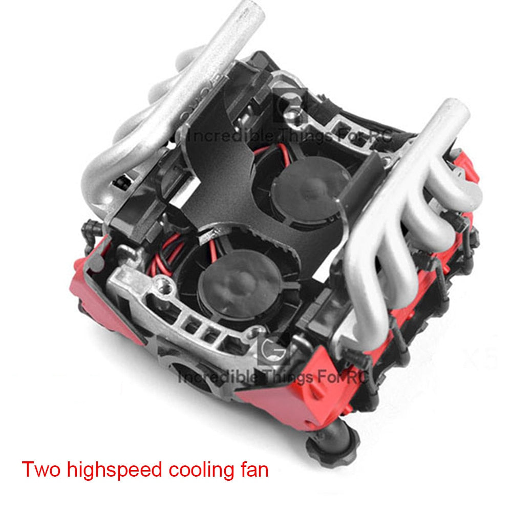 INJORA LS7 V8 Simulate Engine Motor Cooling Fans Radiator Kit for 1/10 RC Crawler 12 INJORA LS7 V8 Simulate Engine Motor Cooling Fans Radiator Kit for 1/10 RC Crawler