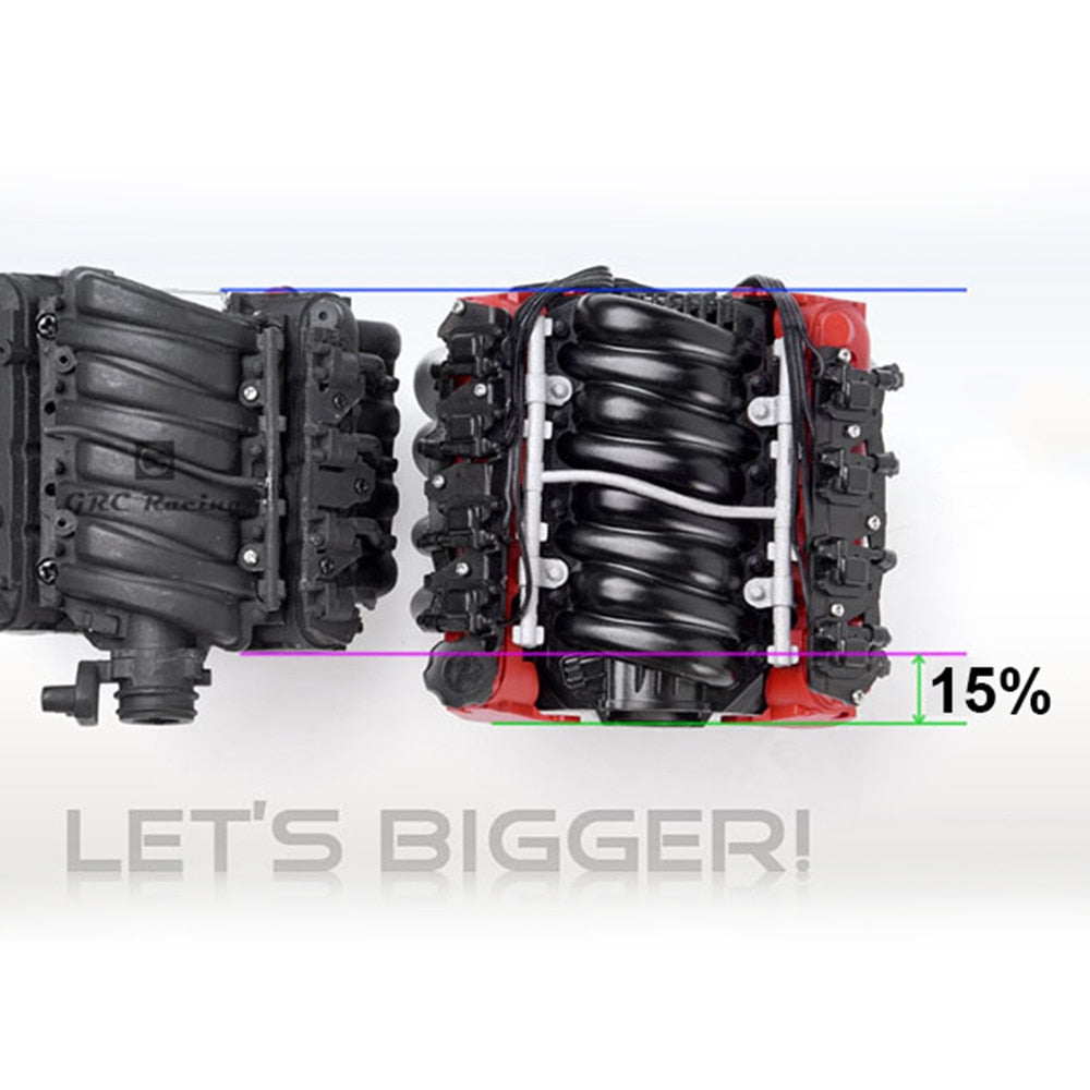 INJORA LS7 V8 Simulate Engine Motor Cooling Fans Radiator Kit for 1/10 RC Crawler 15 INJORA LS7 V8 Simulate Engine Motor Cooling Fans Radiator Kit for 1/10 RC Crawler