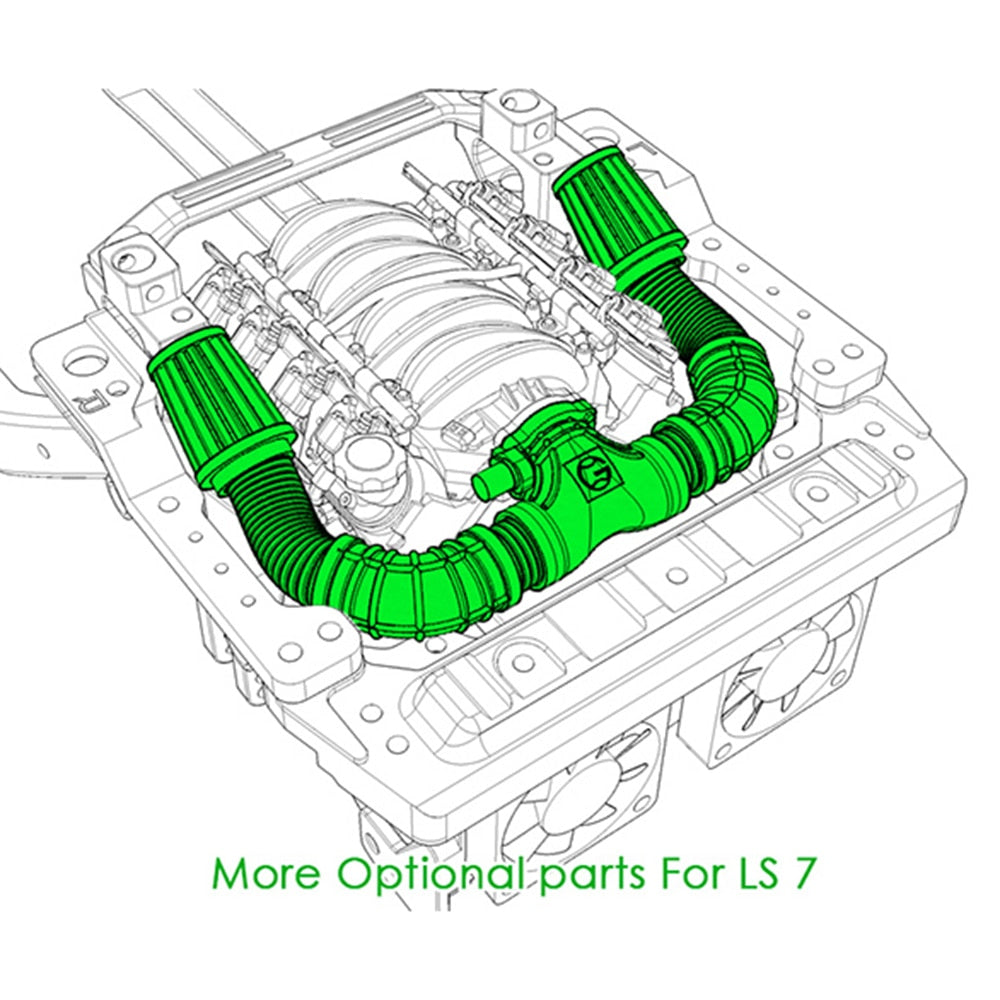 INJORA LS7 V8 Simulate Engine Motor Cooling Fans Radiator Kit for 1/10 RC Crawler 29 INJORA LS7 V8 Simulate Engine Motor Cooling Fans Radiator Kit for 1/10 RC Crawler