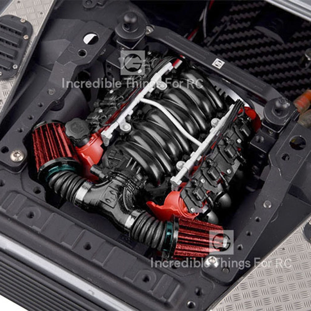 INJORA LS7 V8 Simulate Engine Motor Cooling Fans Radiator Kit for 1/10 RC Crawler 10 INJORA LS7 V8 Simulate Engine Motor Cooling Fans Radiator Kit for 1/10 RC Crawler