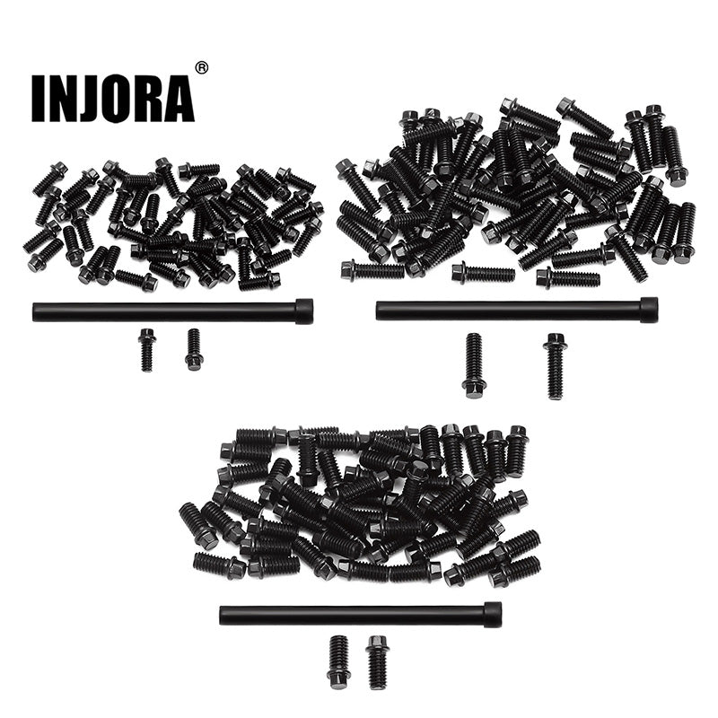 INJORA M2 M2.5 M3 Black Steel Screws for INJORA 1.9" 2.2" Beadlock Wheel Rims