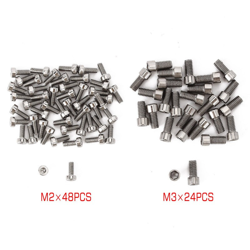 INJORA M2 M3 Metal Screws, 1.9 2.2 Wheel Rims Hexagon Screws for 1/10 RC Crawler