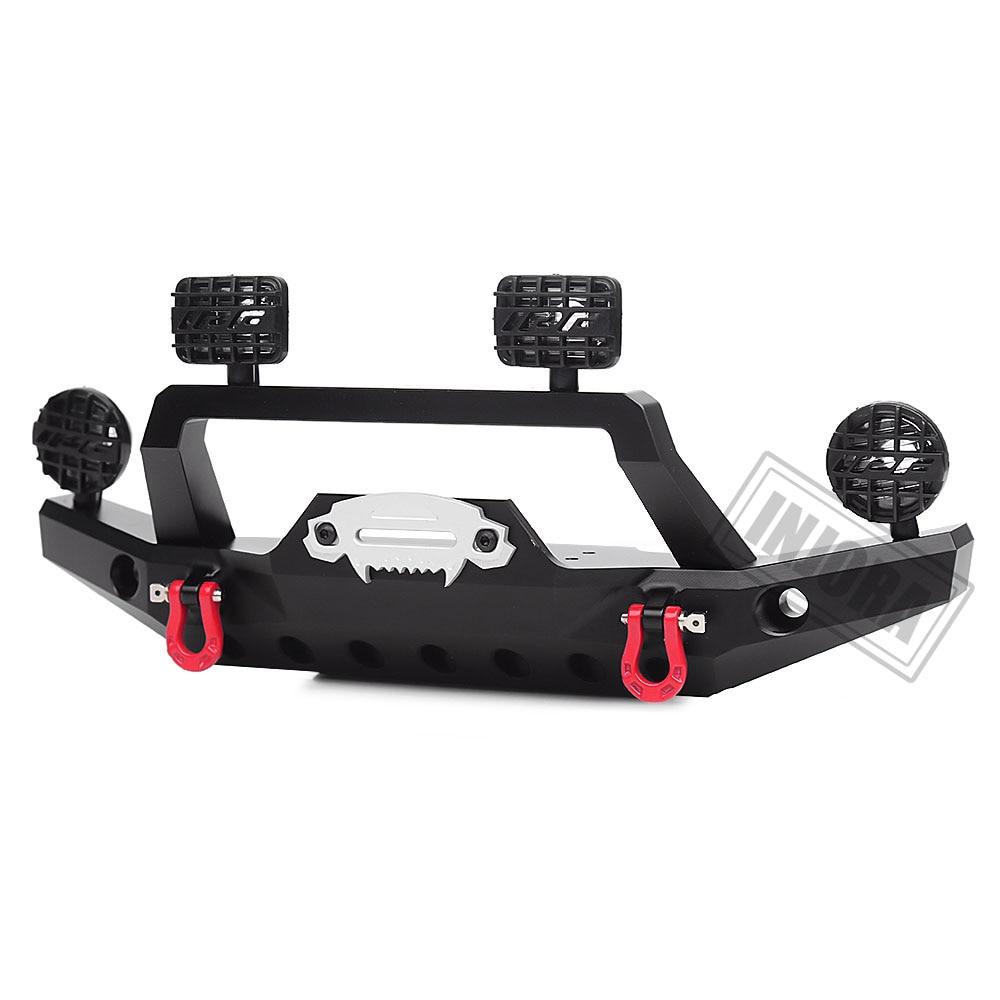 INJORA Metal Front Bumper with LED Light for Traxxas TRX-4 Sport 82024-4 7 INJORA Metal Front Bumper with LED Light for Traxxas TRX-4 Sport 82024-4
