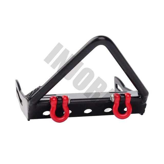 INJORA Metal Front Bumper with Tow Hooks for Axial SCX10 5 INJORA Metal Front Bumper with Tow Hooks for Axial SCX10