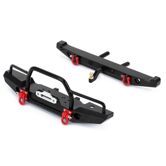 INJORA Metal Front Rear Bumper with LED Lights for Axial SCX10 II Jeep Cherokee 12 INJORA Metal Front Rear Bumper with LED Lights for Axial SCX10 II Jeep Cherokee