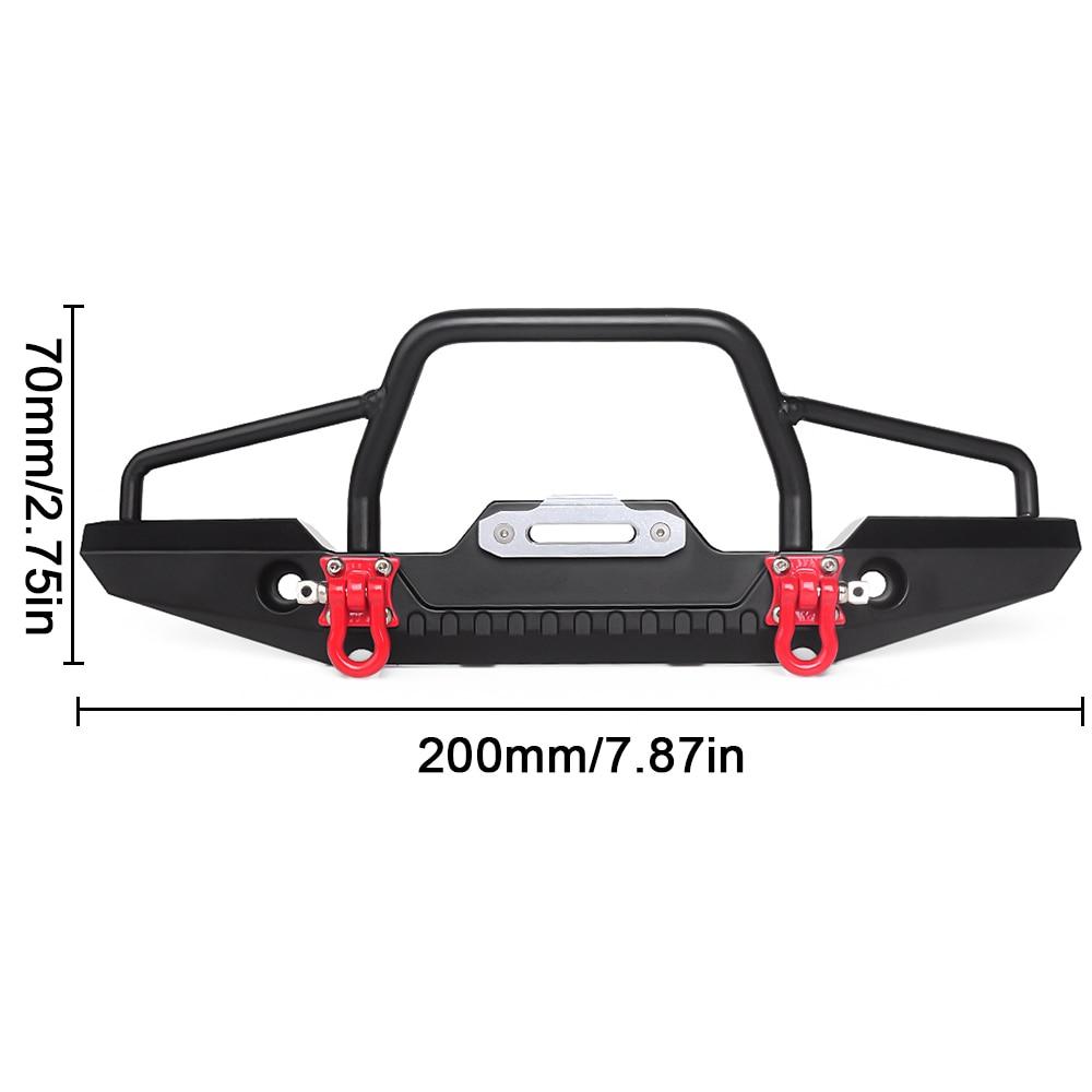 INJORA Metal Front Rear Bumper with LED Lights for Axial SCX10 II Jeep Cherokee 4 INJORA Metal Front Rear Bumper with LED Lights for Axial SCX10 II Jeep Cherokee