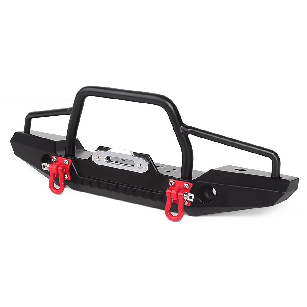 INJORA Metal Front Rear Bumper with LED Lights for Axial SCX10 II Jeep Cherokee 5 INJORA Metal Front Rear Bumper with LED Lights for Axial SCX10 II Jeep Cherokee