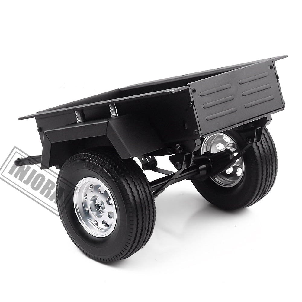 INJORA Metal Leaf Spring Trailer Car for 1/10 RC Crawler 4 INJORA Metal Leaf Spring Trailer Car for 1/10 RC Crawler